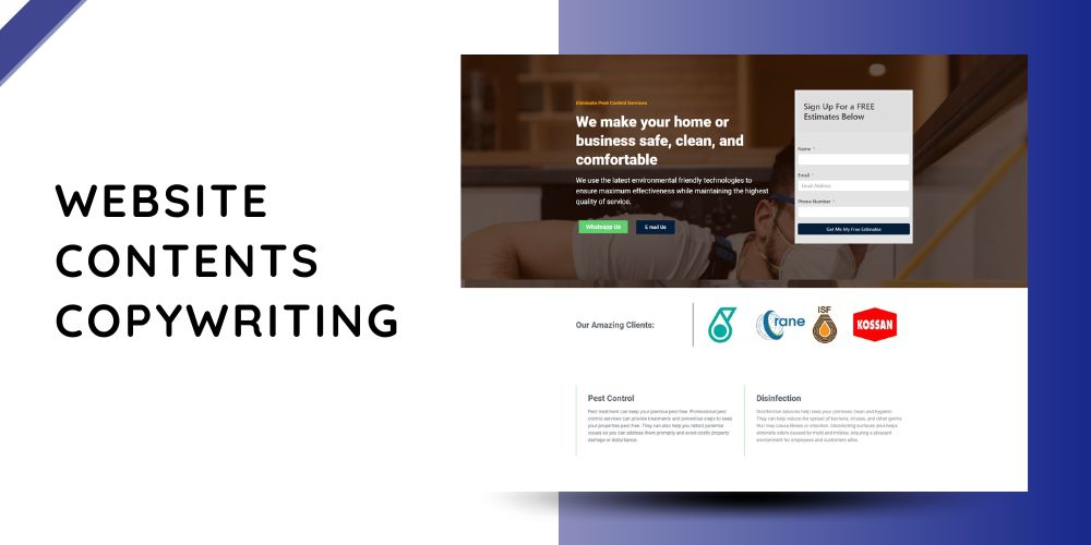 website content copywriting